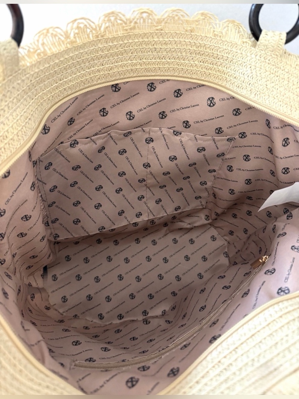 CHRISTIAN LACROIX CXL Paloma Straw 2-In-1 Hat & Tote Bag Set - Picture 7 of 15